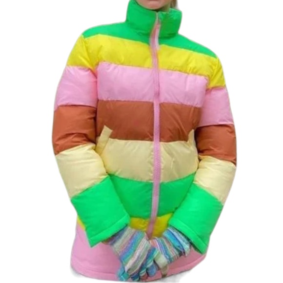 New Rachel Antonoff x Free People Terry Colorblock XS & Med Pink Striped Coat - Picture 6 of 16